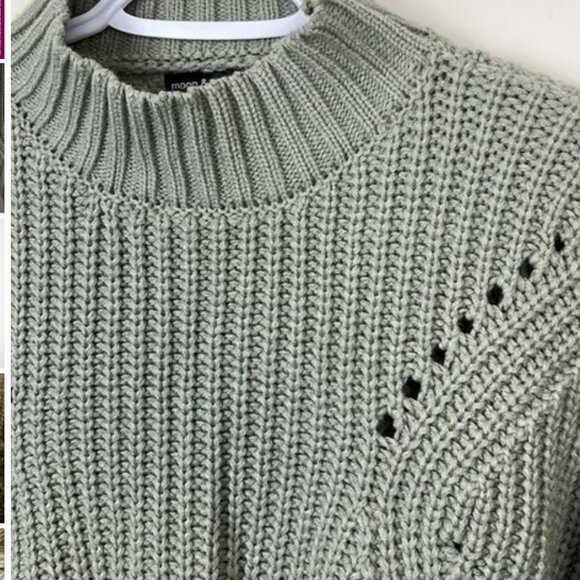 Moon and Madison , sage green sweater, size small - Picture 1 of 6